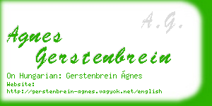 agnes gerstenbrein business card